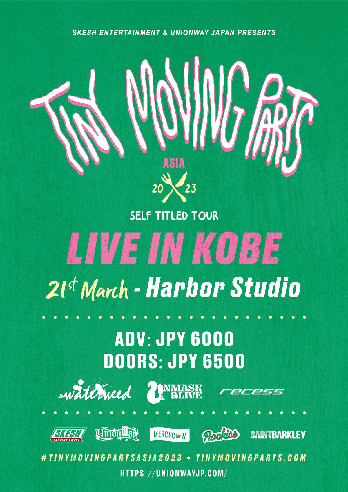UNIONWAY presents TINY MOVING PARTS 「SELF TITLED ASIA TOUR 2023」