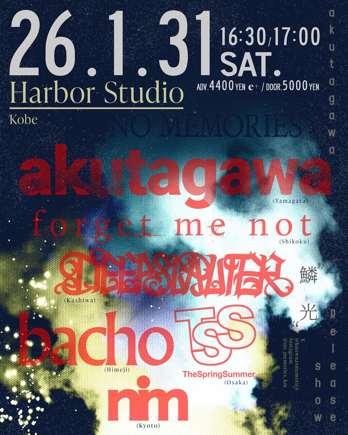 NO MEMORIES - akutagawa "鱗光" Release show